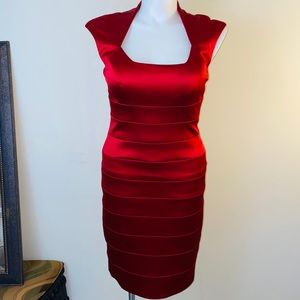 Sateen Red Dress by dressbarn collection